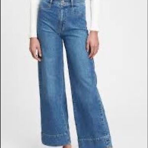 High rise wide leg gap jeans